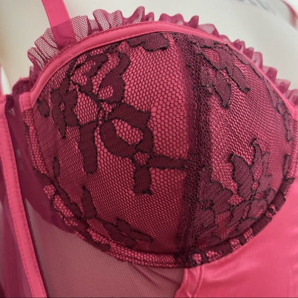 36C 2pc Vs Victoria’s Secret Sexy Little Things Bustier Corset with garter Skirt - Picture 14 of 16